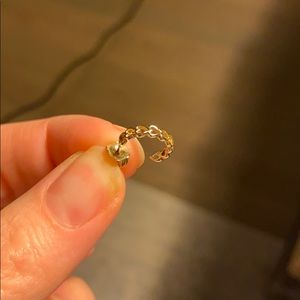 AUrate Infinity Heart Huggie Earring vermeil